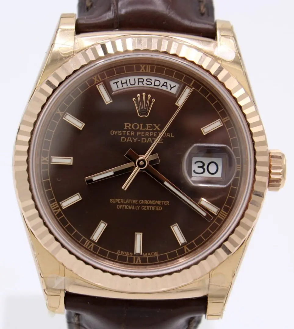 New - Rolex Day-Date Ref.: 118135 Everose NOS new and glued