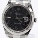 Rolex Datejust Ref.:116300 Black Dial v. 2014 Box and papers
