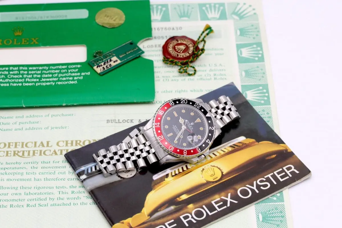 Rolex GMT Master Ref. 16760 / Fat Lady / 1985 / US / Full Set /