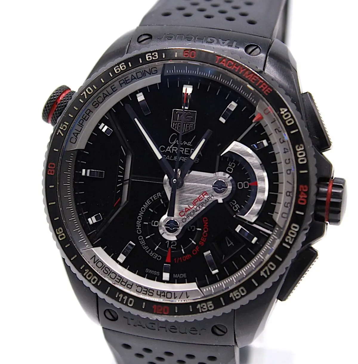 TAG Heuer Grand Carrera Chronograph Calibre 36 CAV5185 von 4/2010 "Full Set"