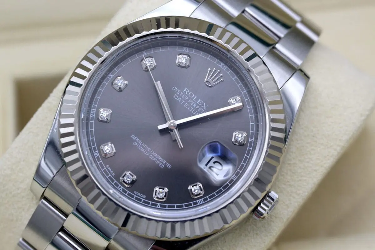Rolex Datejust Ref.: 116334 / Rhodium Diamant / 2015 / B+P