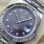 Rolex Datejust Ref.: 116334 / Rhodium Diamond / 2015 / B+P