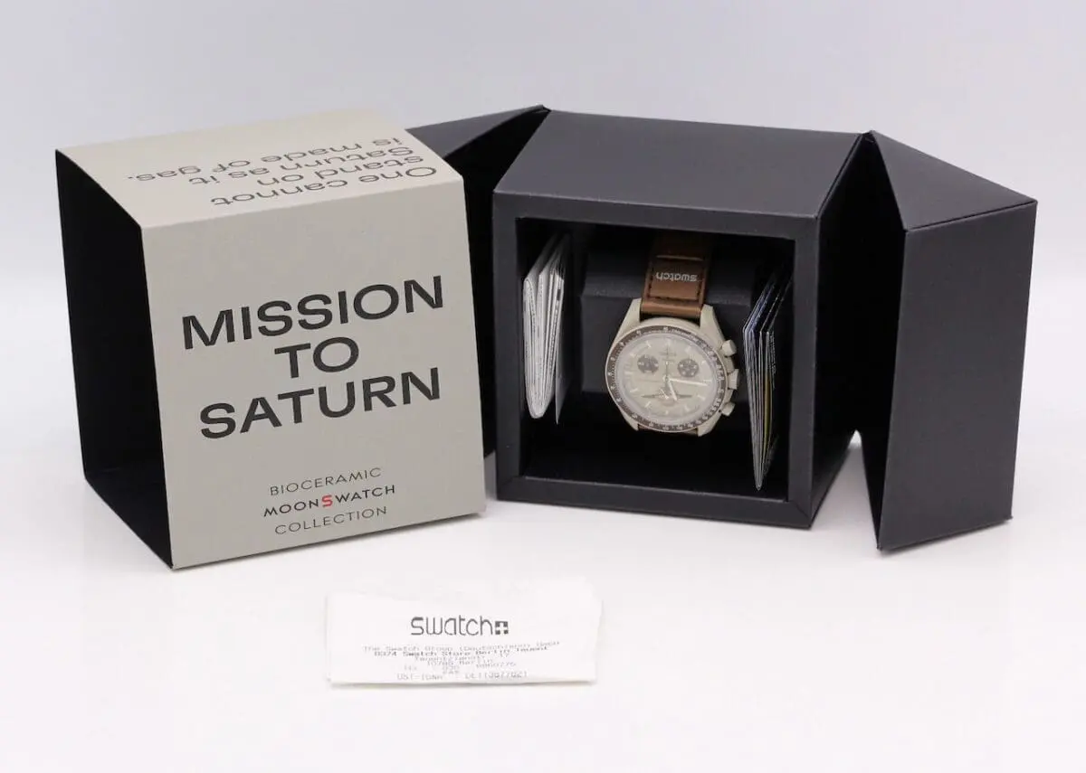 Omega Swatch Mission to Saturn / NEU / mit orig. Rechnung / FULL