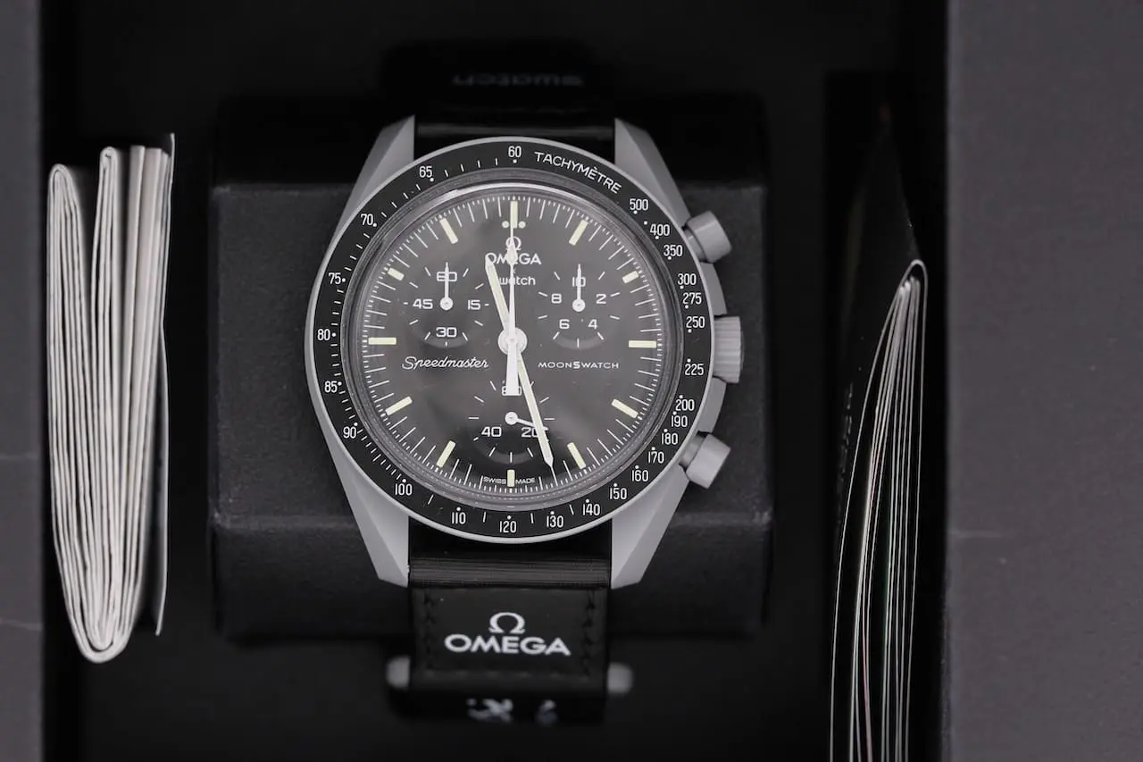 Omega Swatch "MISSION TO THE MOON" / NEW / B+P / 01-2022 / German /