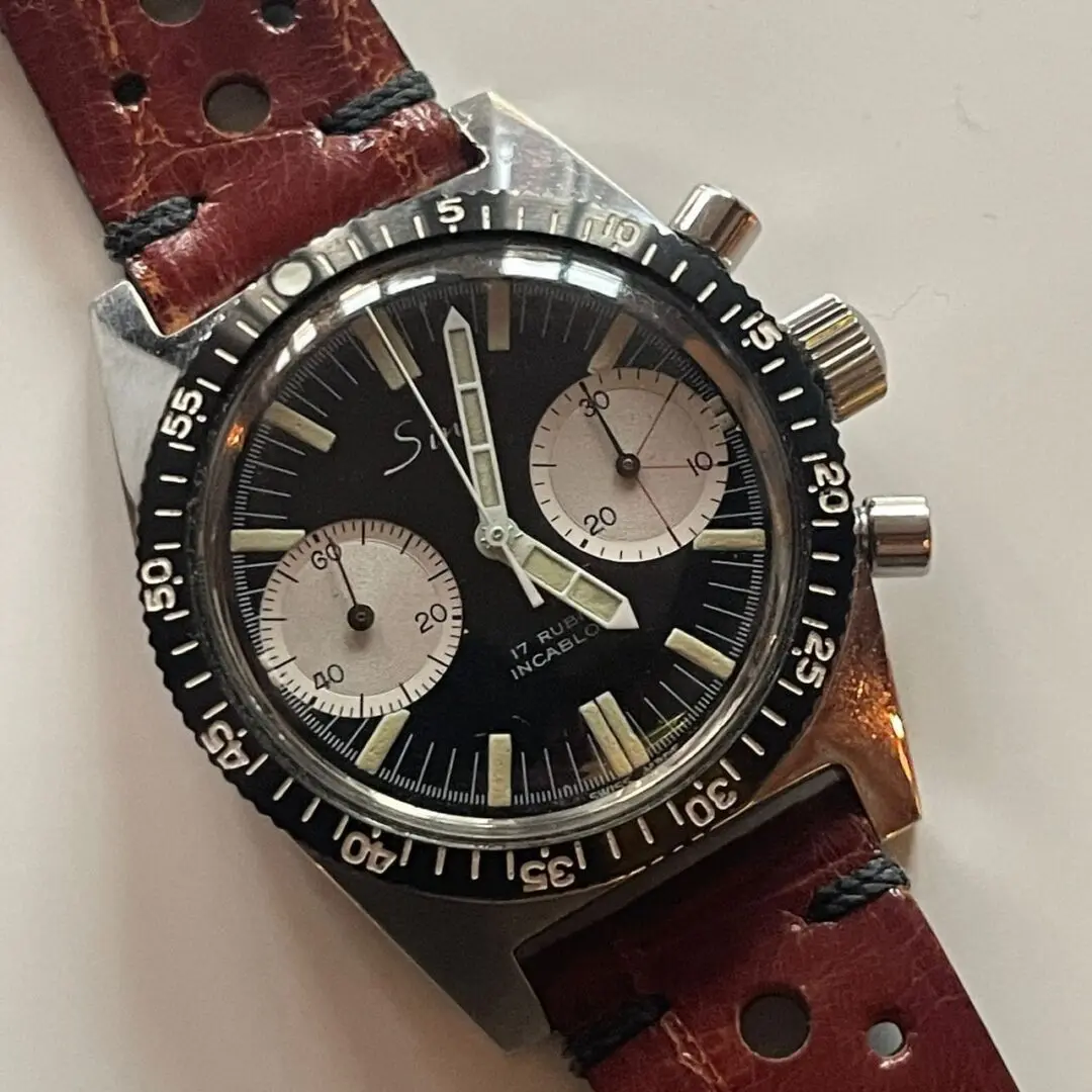Sinn Vintage Chronograph 102A / Valjjoux 7733 / fresh service / dream condition