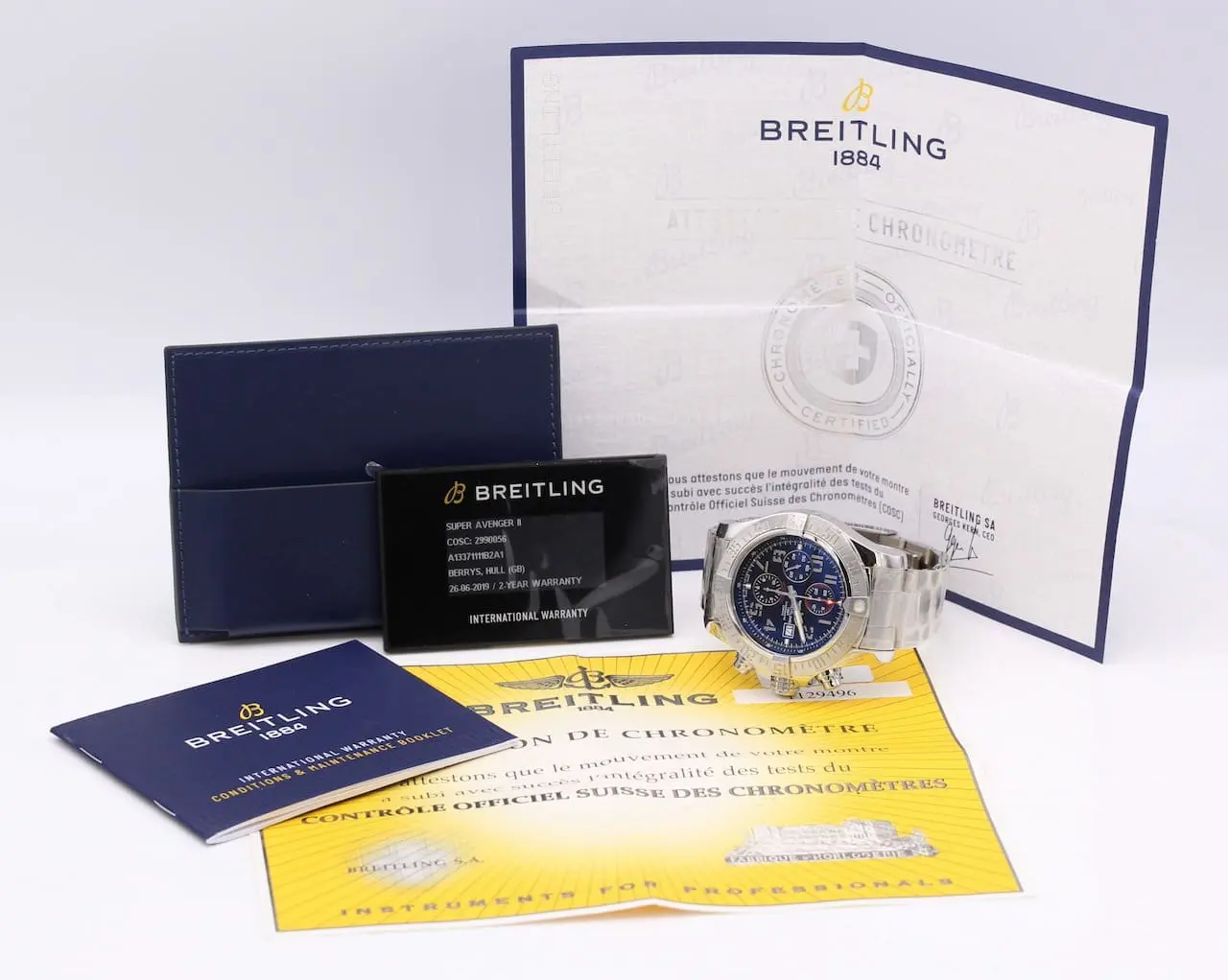 Breitling Avenger II / 6-2019 / Full Set / Bonded