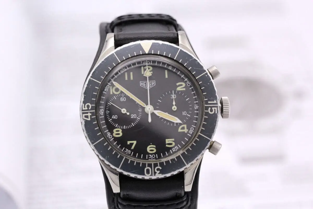 Heuer Bundeswehr Chronograph Fly-Back 43mm / Ca. 1973 /