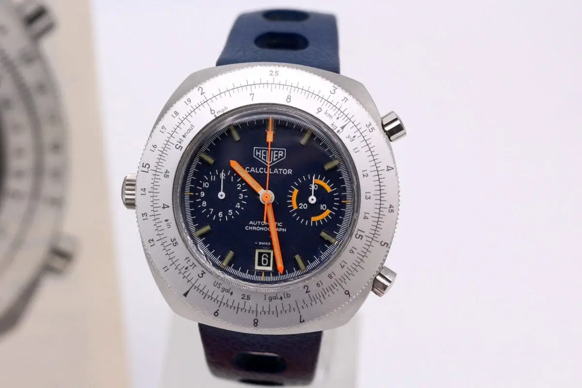Heuer Calculator Ref.: 110.633 / Calibre 11 / mit original Papieren / 70er Jahre / Traumzustand