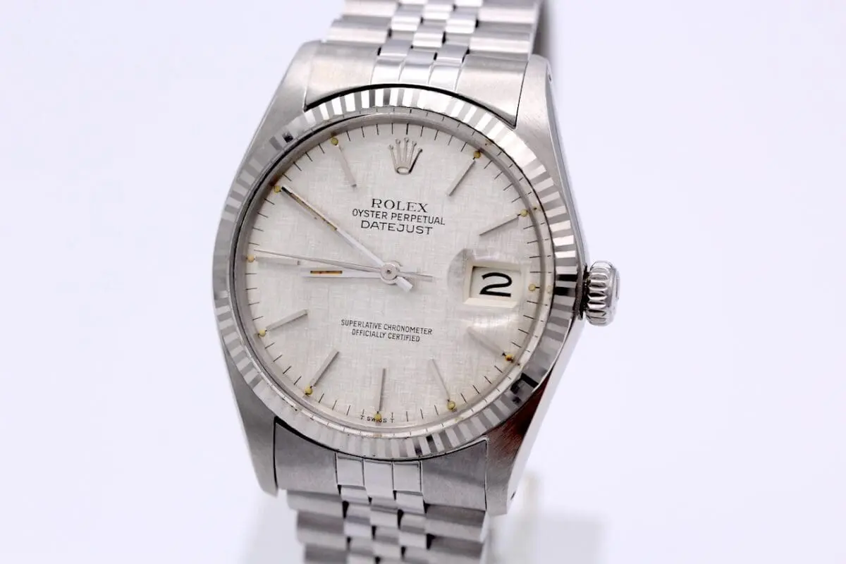 Rolex Datejust Ref.: 16014 "Silver Linen Dial" von 1987 - Full Set -