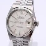 Rolex Datejust Ref.: 16014 "Silver Linen Dial" from 1987 - Full Set -