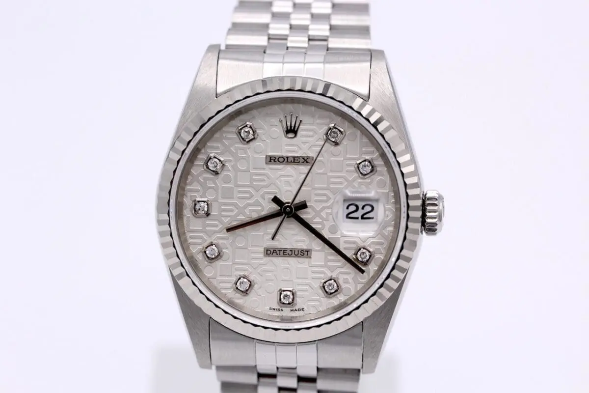 Rolex Datejust Ref.: 16234 - Jubiläumszifferblatt Diamantbesatz - 2001 - Full Set -