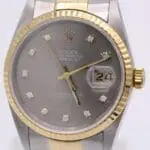 Rolex Datejust Ref.: 16233 - 1989 - Grey Diamond Dial - Full Set -