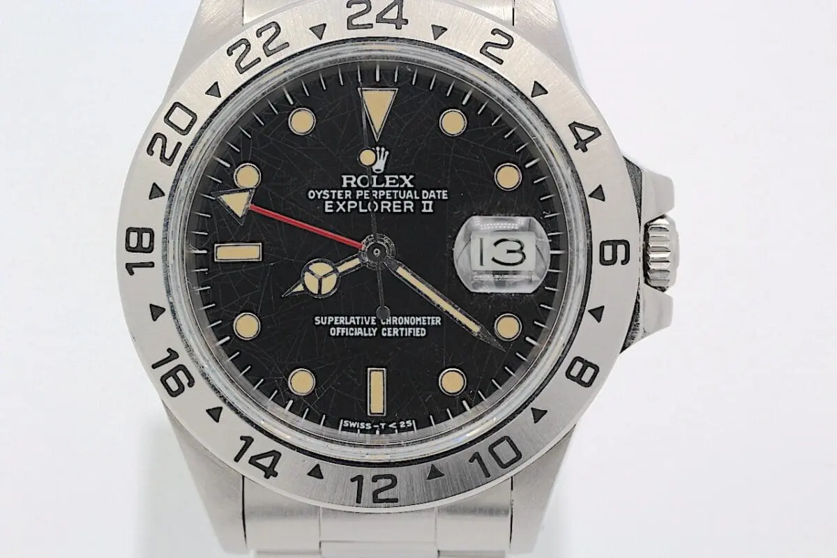 Ultra-seltene Rolex Explorer II 16550 – Wildes Spider Dial & Full Set von 1985