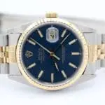 Rolex Datejust Ref.: 16233 / v. 1995 / blue dial / Full Set / LC100