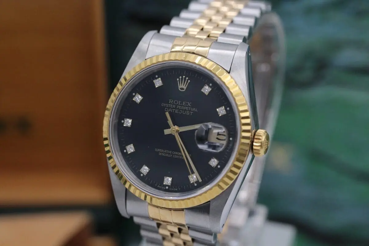 Rolex Datejust Ref.: 16233 - v. 2/1991 - Diamant Blatt - Box - Rolex Garantiezertifikat