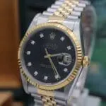 Rolex Datejust Ref.: 16233 - v. 2/1991 - Diamond Dial - Box - Rolex Warranty Certificate