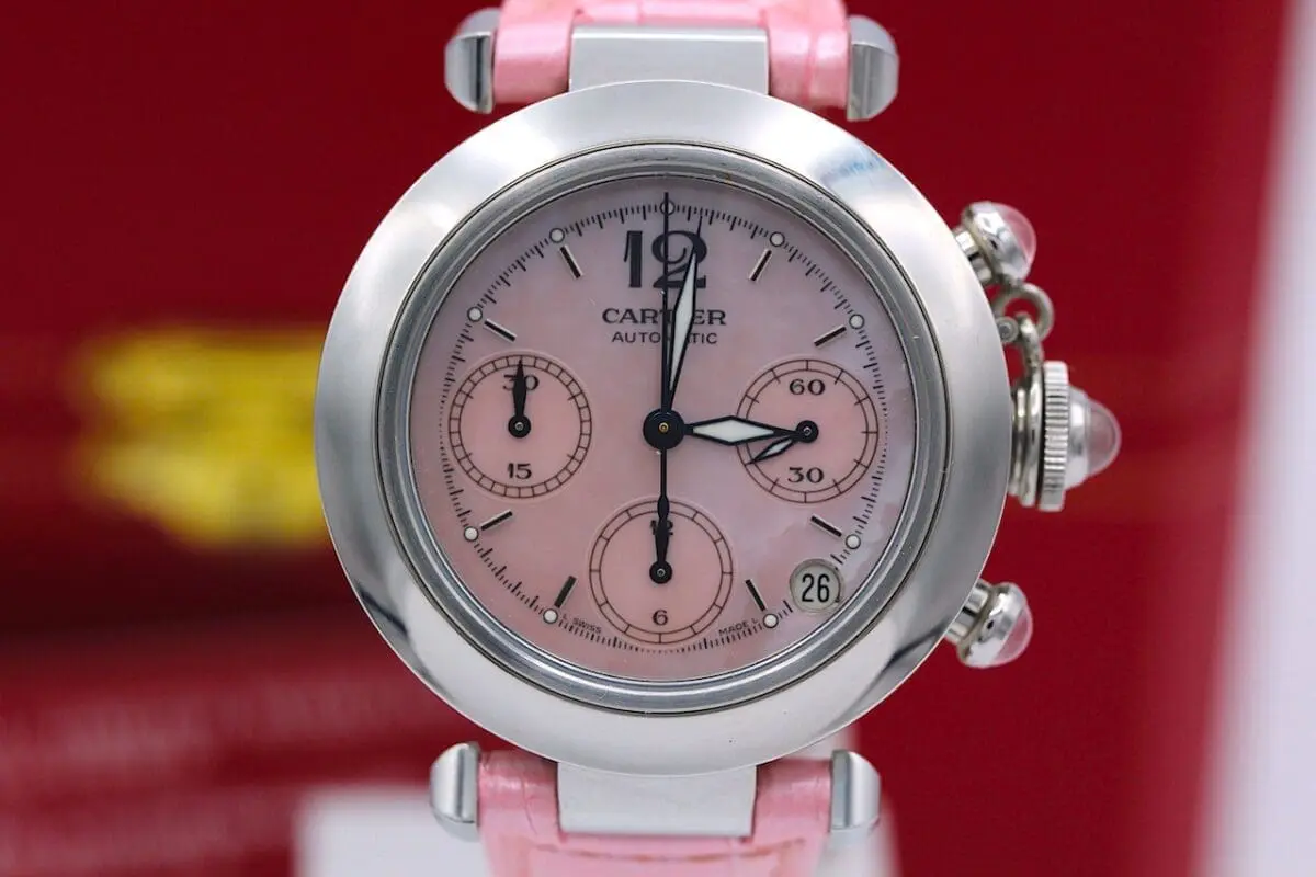 Cartier Pasha C De Cartier 37mm - Mother of Pearl Dial - Pink - Full Set -
