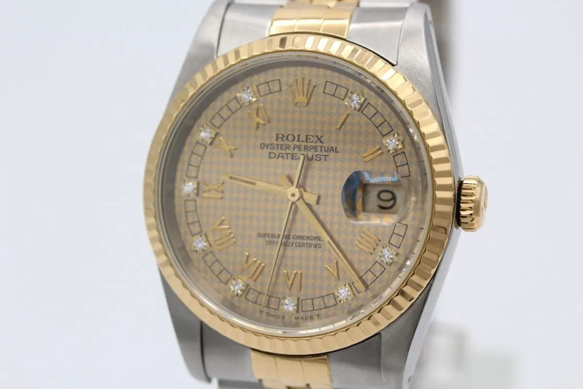 Rolex Datejust Ref.: 16233 - seltenes Houndstooth Diamant Blatt