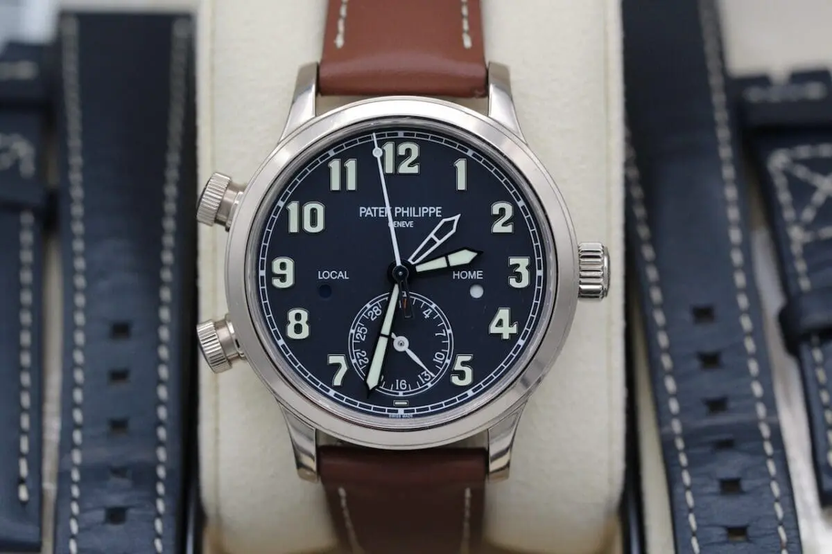 Exklusive Patek Philippe Calatrava Pilot Travel Time Edition, Deutsch