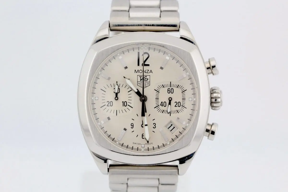 TAG Heuer Monza – Power-Chronograph mit Stahlband & Service