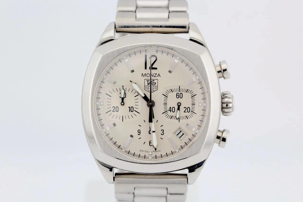 TAG Heuer Monza - Power chronograph with steel bracelet & service
