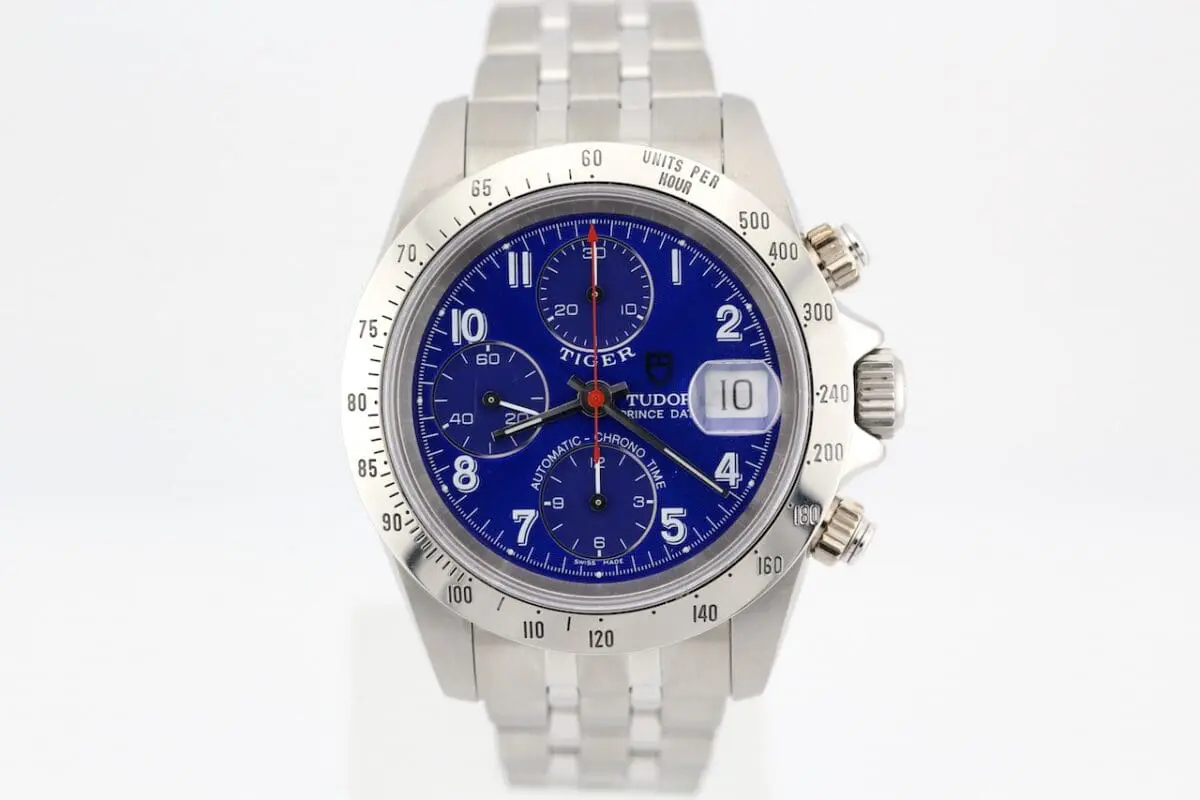 Tudor Prince Date Chronograph Ref.: 79280 seltenes Blaues Blatt