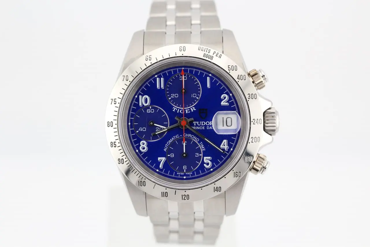 Tudor Prince Date Chronograph Ref.: 79280 rare blue dial