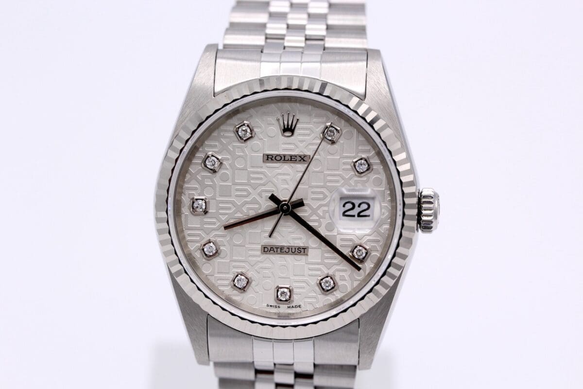 Rolex Datejust Ref.: 16234 - Jubiläumszifferblatt Diamantbesatz - 2001 - Full Set -