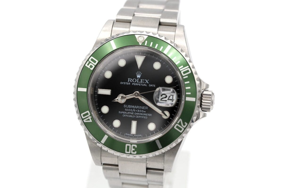 Rolex Submariner Ref.: 16610LV "Kermit" - V Serie - Rehaut - Full Set