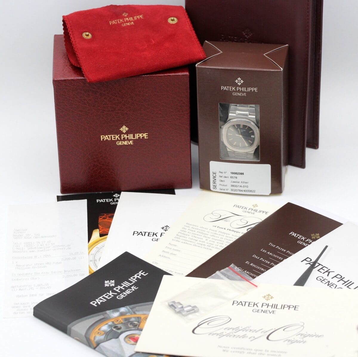 Patek Philippe Nautilus Ref: 3800 - 1997 - 1. Hand - Deutsch - PP Revision 2025