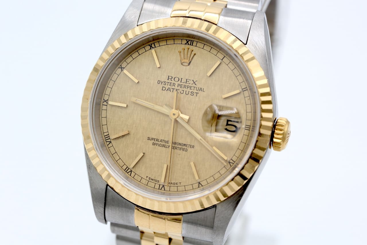 Rolex Datejust Ref.: 16233 - v. 1989 - Full Set - Revision - Linen Dial -