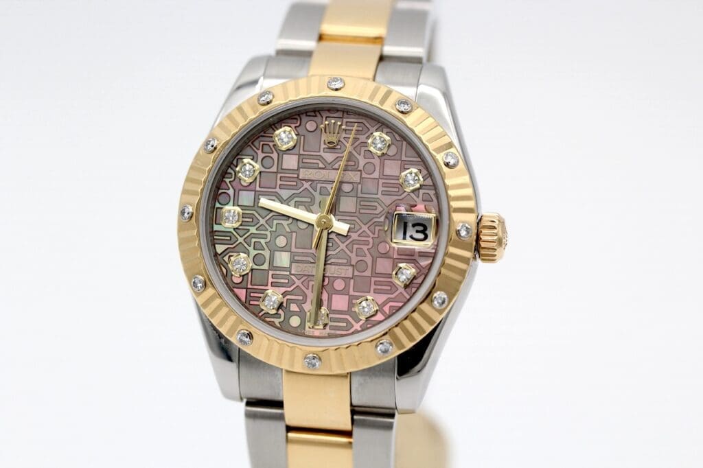 Rolex Datejust Ref.: 178313 - 31mm - Rolex diamond setting - rare mother-of-pearl dial -