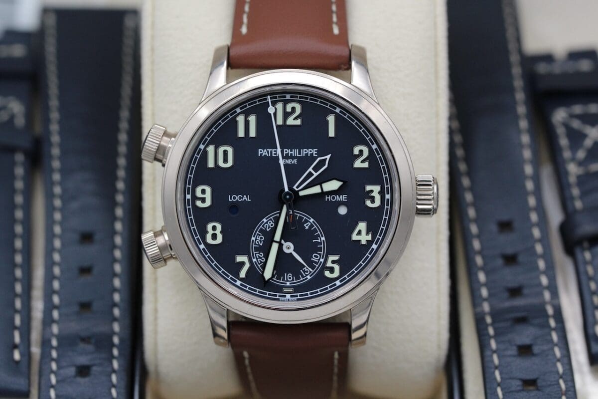 Patek Philippe Calatrava Pilot Travel Time Ref: 7234G-001 Deutsche Uhr Full Set