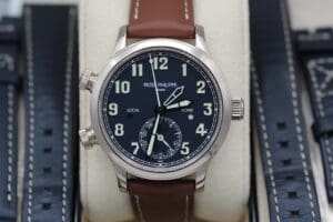 Patek Philippe Calatrava Pilot Travel Time Ref: 7234G-001 Deutsche Uhr Full Set